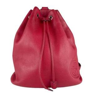 GUCCI Red Leather Backpack